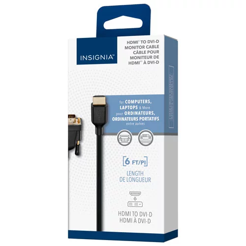 Insignia 1.8m (6 ft.) HDMI to DVI Cable - Image 4