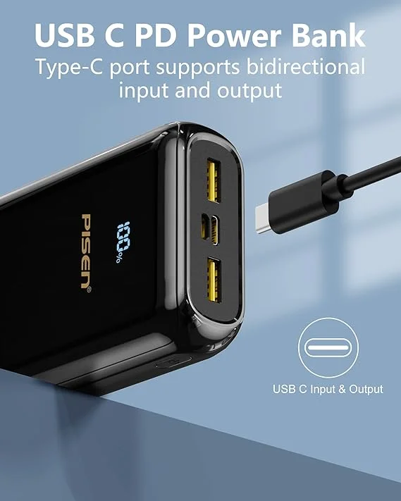 PISEN 10000mAh Power bank 20W PD – Image 2