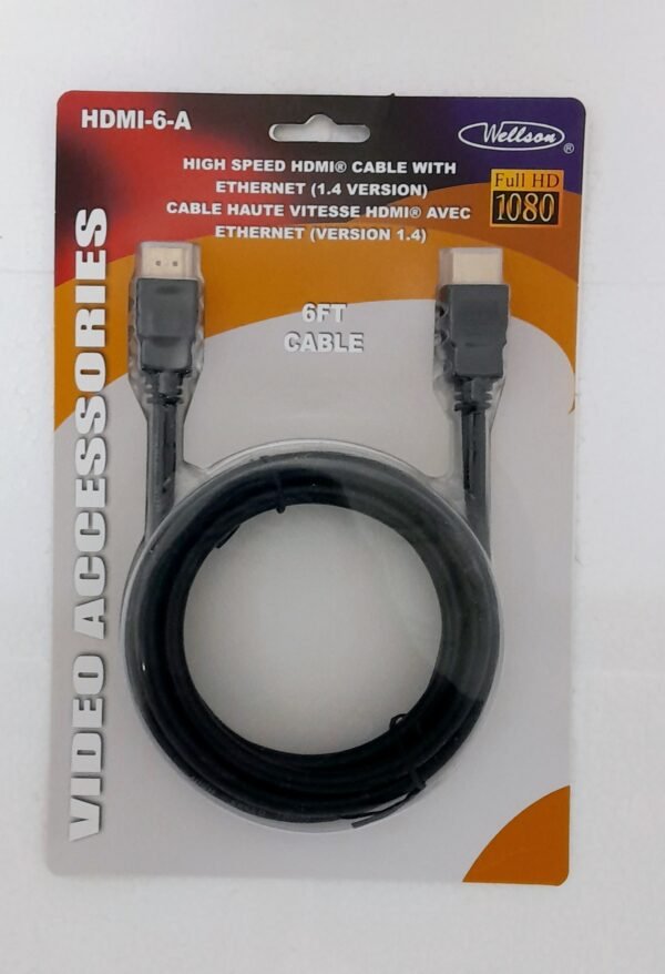Wellson High-Speed HDMI Cable 6 FT