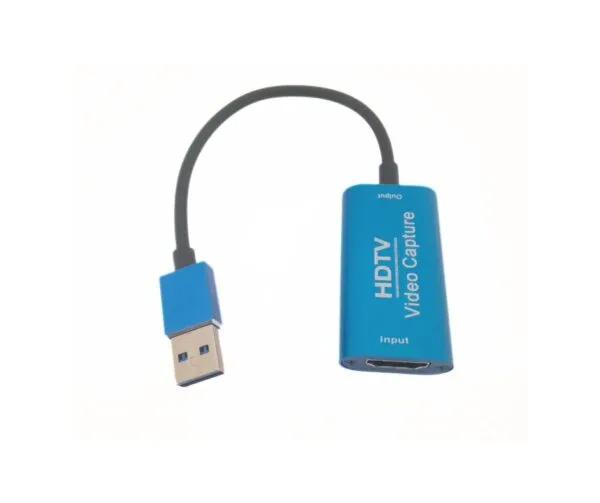 HDMI To USB Adapter 4K - HDTV Video Capture - Blue Color