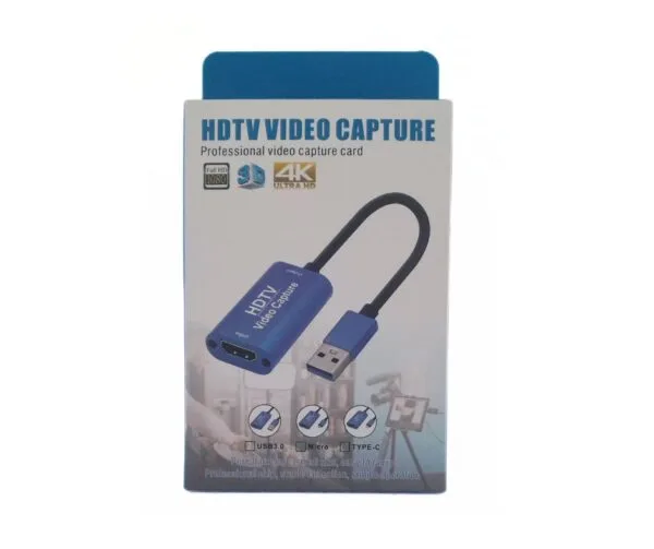 HDMI To USB Adapter 4K - HDTV Video Capture - Blue Color - Image 2
