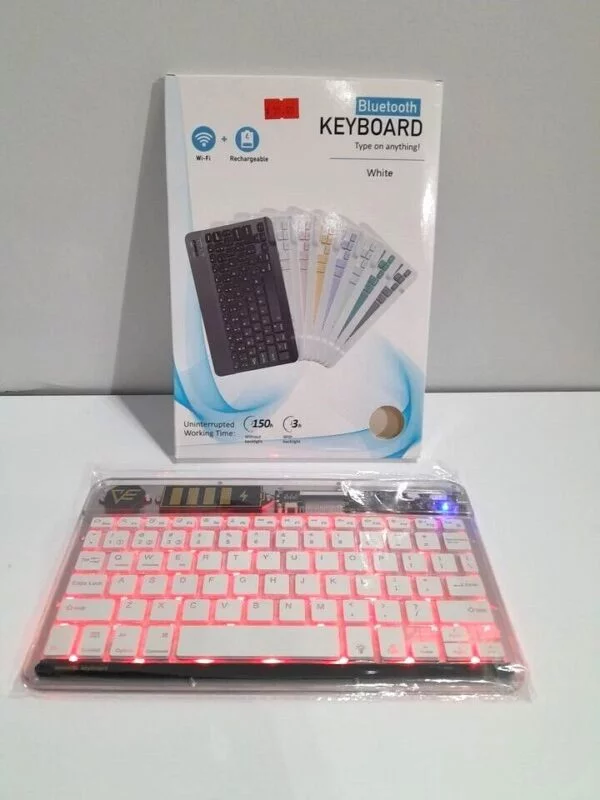Keyboard -WiFi & Bluetooth Enabled - white, pink, blue, green ,black - Image 2