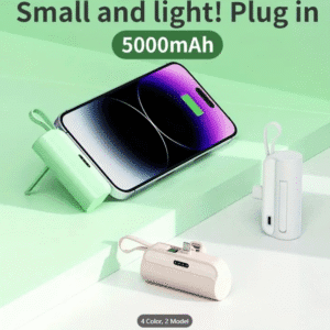 22.5W 5000mAh Power Bank – Portable Fast Charger with Flashlight & SD/TF Card Reader | Ultra-Compact Emergency Power for iPhone, Galaxy, Android | Gift Customization | Pink/Green/White/Black | Type-C Port