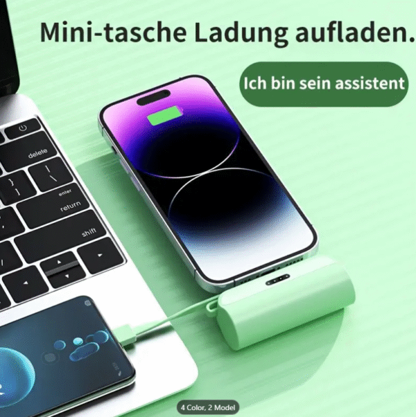 22.5W 5000mAh Power Bank – Portable Fast Charger with Flashlight & SD/TF Card Reader | Ultra-Compact Emergency Power for iPhone, Galaxy, Android | Gift Customization | Pink/Green/White/Black | Type-C Port - Image 5