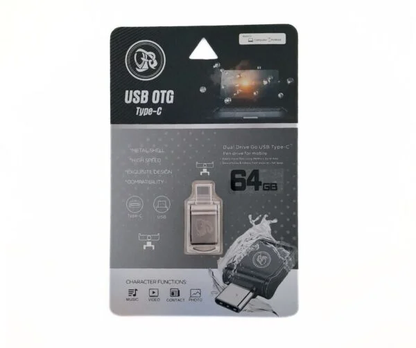 USB OTG TYPE-C 64GB, HIGH SPEED, IOS, ANDRIOD, AND COMPUTER COMPATIBLE