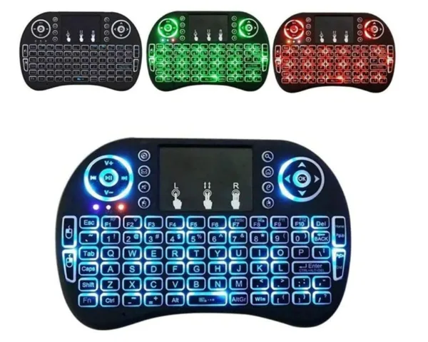 Wireless Mini Keyboard with Touchpad Mouse and Backlit Design, Compatible with Android Devices/TV/IPTV Boxes – Image 2