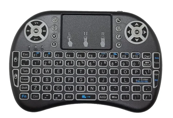 Wireless Mini Keyboard with Touchpad Mouse and Backlit Design, Compatible with Android Devices/TV/IPTV Boxes