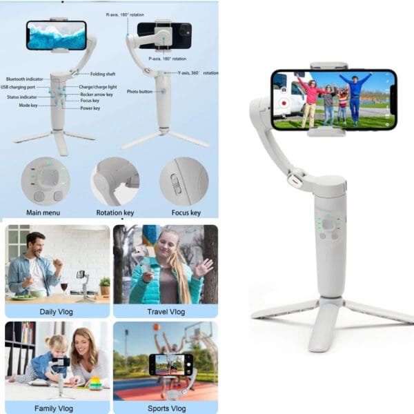 3 Axis Meark One Smartphone Stabilizer M1 – Image 5