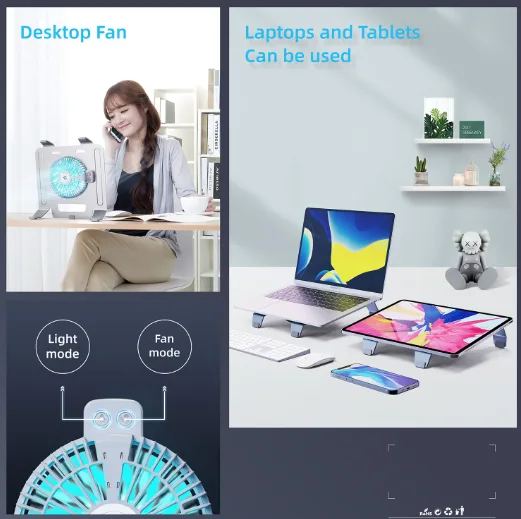 DESKTOP FAN LAPTOP STAND 3 SPEEDS – Image 3
