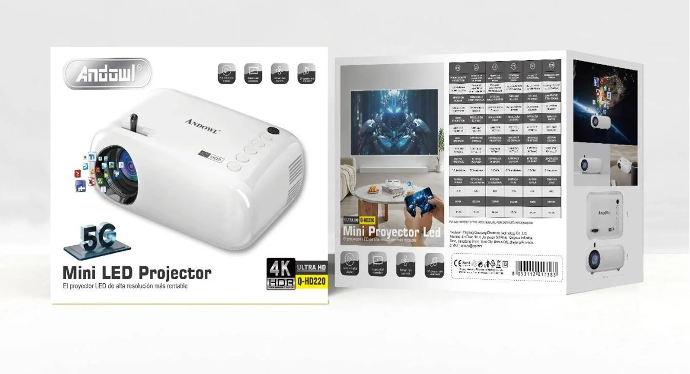 Mini LED Projector Andowl Q-HD220 4K