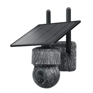 Andowl QSX615 Solar-Powered 4K Smart Camera – AI Face Recognition, Dual-Way Audio, WiFi Connectivity, Cloud & TF Storage, Panoramic View with Night Vision (Weatherproof Security Camera)