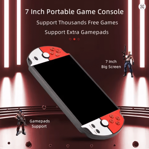 7.1-Inch Retro Handheld Game Console - 10,000+ Classic GBA/NES Games, Portable Gaming Device with Dual Joysticks, Video Player & TF Card Support - Perfect Gift for Kids & Adults – Image 3