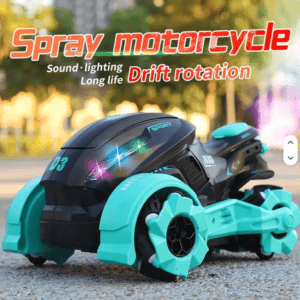 2.4GHz RC Stunt Motorcycle for Kids – 360° Spinning Drift Bike with Remote Control, Music, Spray Effect & Rechargeable Battery – Perfect Gift for Boys & Girls - Image 6