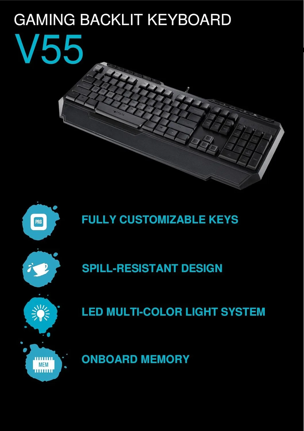 Gaming keyboard - VPRO V55 backlit