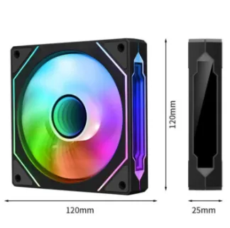 Jungle Leopard Prism4 PRO 12CM Casing Fan: Black/White, 5V ARGB, 3Pin PWM – Image 3