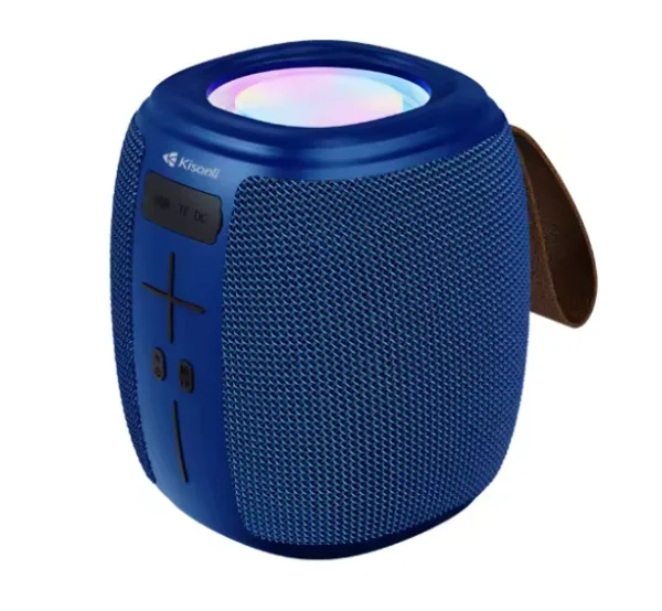 Kisonli Q16 Portable Sound Speaker with RGB Light - Colors Black, Blue, & Gray - Image 3