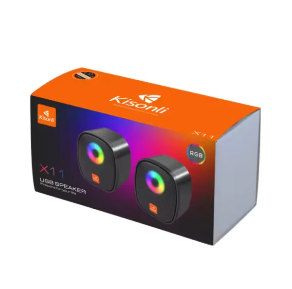 Kisonli X11: USB-Powered Portable Laptop Speakers with Wired Connectivity – Image 3