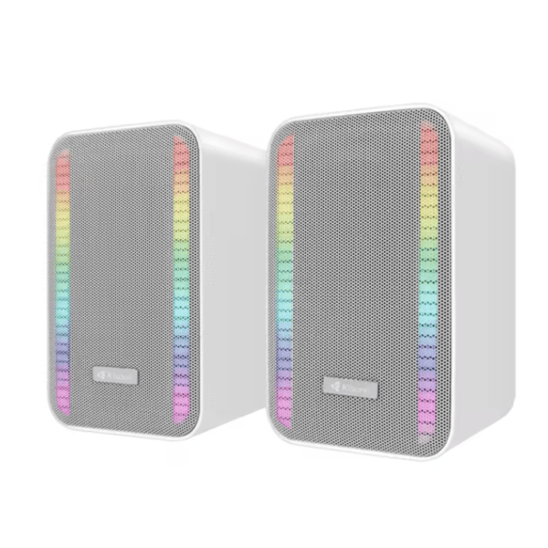 Kisonli X22: Gaming PC RGB Speakers with Outdoor Sound Lamp Bluetooth Speaker- Colors Black & White - Image 2