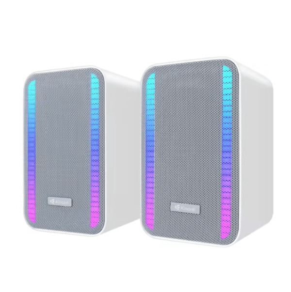 Kisonli X22: Gaming PC RGB Speakers with Outdoor Sound Lamp Bluetooth Speaker- Colors Black & White - Image 3