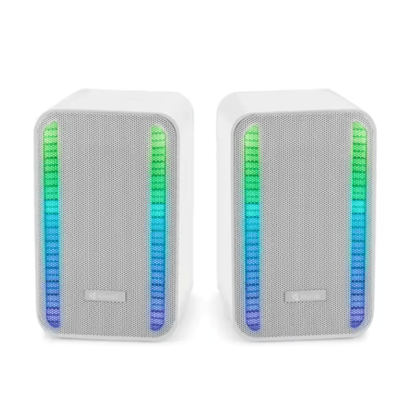 Kisonli X22: Gaming PC RGB Speakers with Outdoor Sound Lamp Bluetooth Speaker- Colors Black & White - Image 4