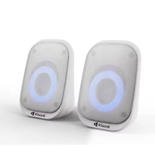Kisonli X7 mini RGB speaker home theater system portable multimedia wired gaming best speaker-Colors Pink and Black - Image 6