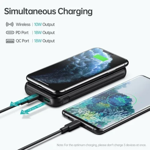 Choetech Wireless Charger Power Bank 10,000mAh 20W (B650) - Brand New - Image 2