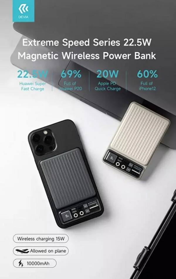 Extreme Speed Series 22.5W Magnetic Wireless Power Bank (10000mAh) – Image 5