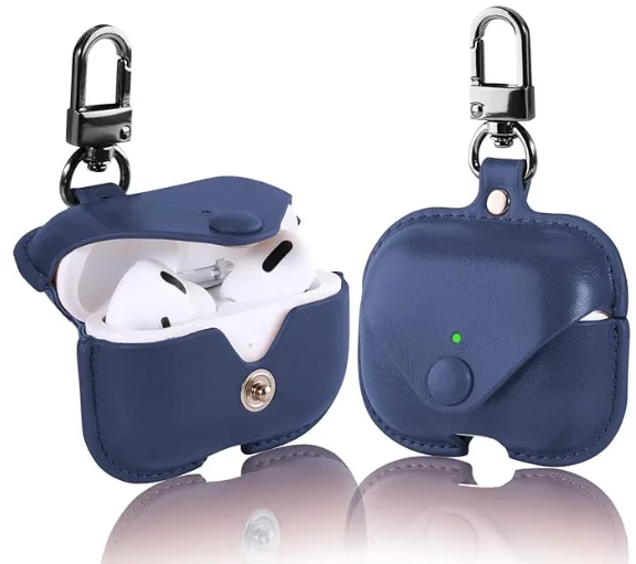 Premium Leather AirPods Case – Compatible with AirPods 1/2/3/Pro/Pro 2 | Slim Protective Cover with Magnetic Closure & Wireless Charging Support – Image 2