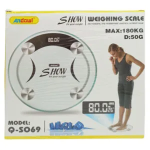 Smart Scale with Body Fat Counter & Bluetooth Transparent Q-S069