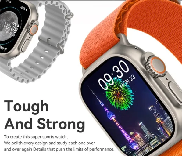HW9 Ultra Max AMOLED Smart Watch NFC Access Control Compass Pattern Health Measurement – Image 4