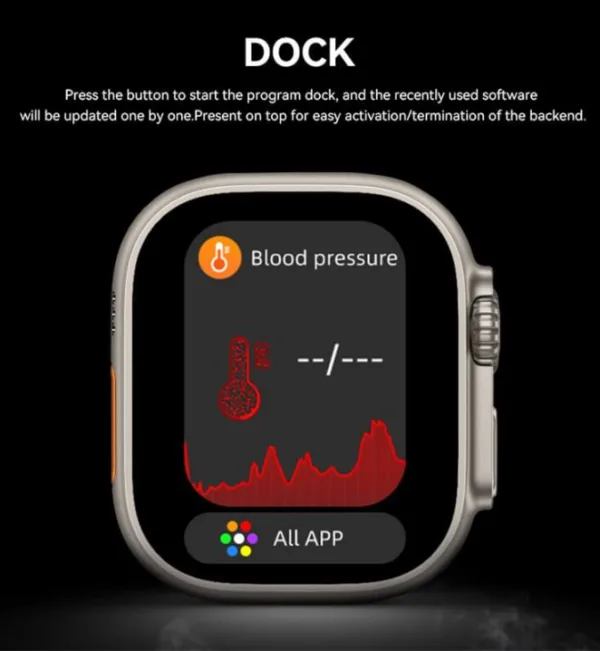 HW9 Ultra Max AMOLED Smart Watch NFC Access Control Compass Pattern Health Measurement – Image 6