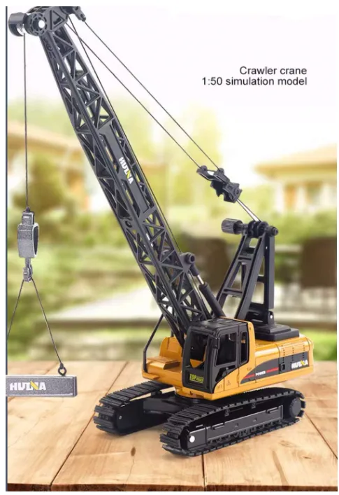 Die-Cast Metal Crane Truck Toy - 1/50 Scale Engineering Vehicle Model for Boys - Collector's Gift & Room Decoration – Image 2