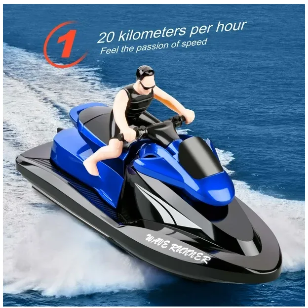 809 High-Speed RC Motorboat - 2.4GHz Remote Control Boat for Pools & Lakes | Waterproof Toy for Kids & Adults – Image 3
