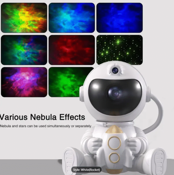 Astronaut Nebula Lamp - Star Projector with Remote Control, Adjustable Angle LED Night Light for Kids & Adults (USB Powered) - Image 4