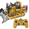 1:24 Scale 2.4GHz RC Tractor Toy - 9 Channel Alloy Bulldozer with Full Functions
