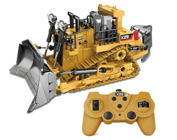 1:24 Scale 2.4GHz RC Tractor Toy - 9 Channel Alloy Bulldozer with Full Functions