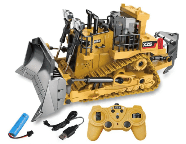 1:24 Scale 2.4GHz RC Tractor Toy - 9 Channel Alloy Bulldozer with Full Functions - Image 2