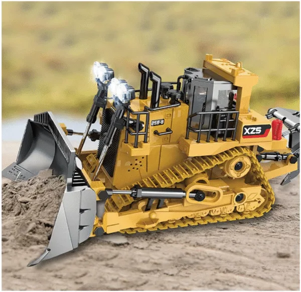 1:24 Scale 2.4GHz RC Tractor Toy - 9 Channel Alloy Bulldozer with Full Functions - Image 3