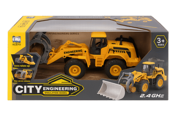 City Engineering RC Timber Grab Loader – 2.4GHz Remote Control Construction Vehicle with Functional Claw Arm (Model CX383-3)