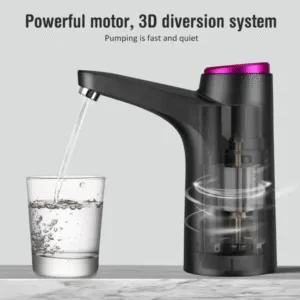 Alternative view of USB Rechargeable Water Dispenser Pump – Portable Electric Pump for 3, 4, 5 Gallon Jugs with Auto Shut-Off – Universal Fit, BPA-Free (Black)