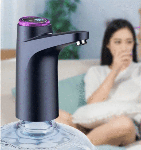 USB Rechargeable Water Dispenser Pump – Portable Electric Pump for 3, 4, 5 Gallon Jugs with Auto Shut-Off – Universal Fit, BPA-Free (Black) - Image 8