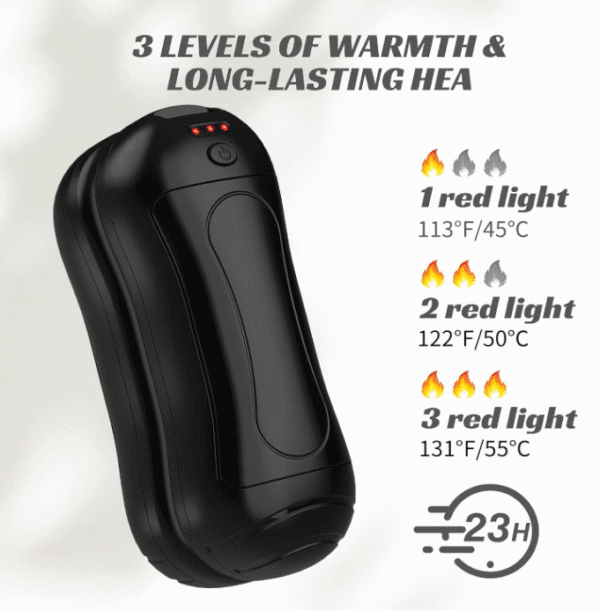 Rechargeable Hand Warmers 2 Pack – 6000mAh Electric USB Hand Warmer, 20+ Hours Heat, AI Smart Control – Perfect for Camping, Skiing, Golf (Ideal Gift for Men & Women) - Image 2
