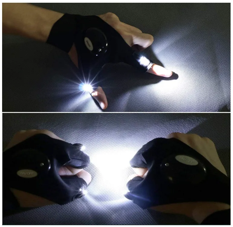 Never Work in the Dark Again! LED Flashlight Gloves - Hands Free Light for Fishing, Camping, Hiking & Car Repairs - Perfect Gift for Outdoorsmen (1 Pair) – Image 5