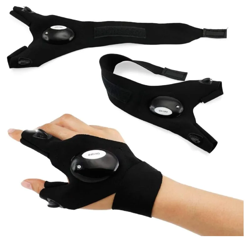 Never Work in the Dark Again! LED Flashlight Gloves - Hands Free Light for Fishing, Camping, Hiking & Car Repairs - Perfect Gift for Outdoorsmen (1 Pair) – Image 2