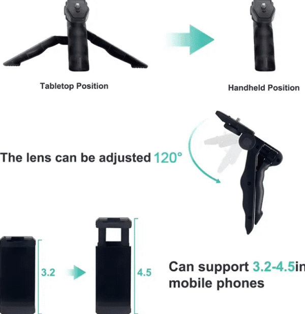 Professional Video Light Kit with Selfie Stick - Portable LED Lighting for Podcasting, Vlogging & Content Creation - Universal Mounting for Smartphones & Cameras – Image 6