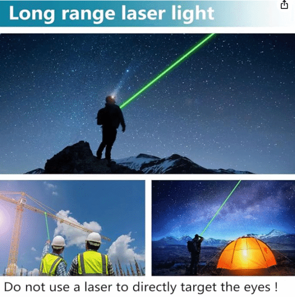 Tactical Green Laser Flashlight -Long Range, Rechargeable Bright Beam for Astronomy, Camping & Hiking - Indoor/Outdoor Use - Image 5