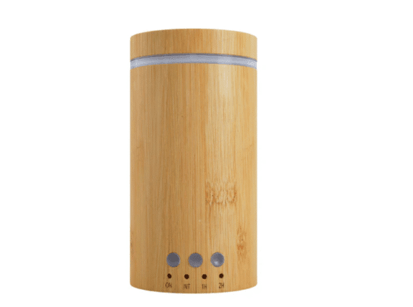 Bamboo Ultrasonic Essential Oil Diffuser – 400 Sq Ft Coverage, 7 LED Colors, 14H Timer – BPA-Free Aromatherapy for Bedroom, Office, Yoga – Relaxation & Air Ionizing – Image 2