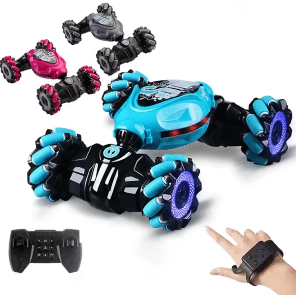 HD5077 Hand Gesture & Remote Control Stunt Car - 2.4Ghz 4WD 360° Flips, LED Lights, Smart Sensor | Ultimate RC Toy Gift for Boys/Girls 6-12 Years - Image 5