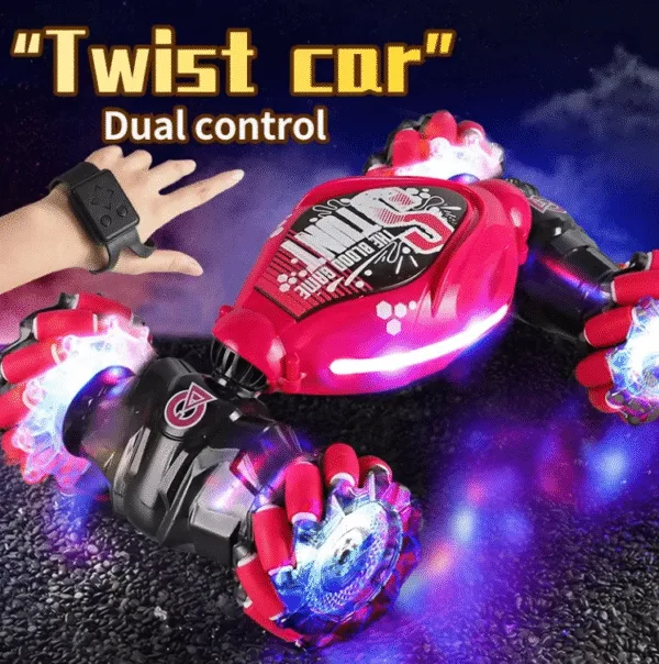 HD5077 Hand Gesture & Remote Control Stunt Car - 2.4Ghz 4WD 360° Flips, LED Lights, Smart Sensor | Ultimate RC Toy Gift for Boys/Girls 6-12 Years - Image 4