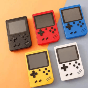 Alternative view of Retro Handheld Game Console with 500+ Built-in Classic Games, 3.0" LCD Portable Video Game Player, Rechargeable Battery, AV Output, Gift for Kids & Adults - Pink, Green, Grey, Blue, Yellow